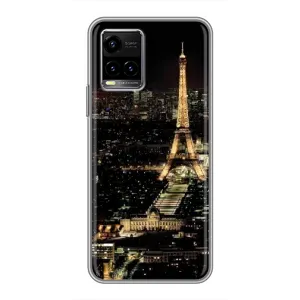 Чехол Эйфелева Башня для Vivo Y33s - (AlphaPrint) (Ночной Париж)