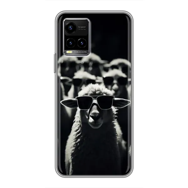 Чехол с принтом «Овечка в очках» для Vivo Y33s