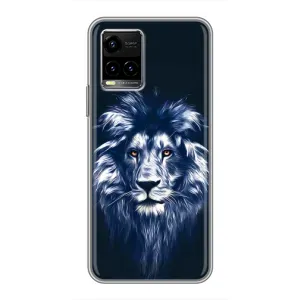 Чехол со Львом для Vivo Y33s (VPrint) (Синий Лев)