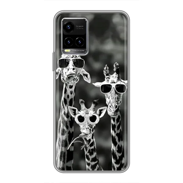 Чехол с принтом «Жирафы в очках» для Vivo Y33s Чехол с принтом «Жирафы в очках» для Vivo Y33s