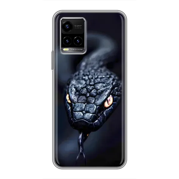 Чехол с принтом «Черная змея» для Vivo Y33s
