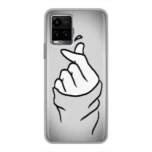 Чохол з принтом для Vivo Y33s (AlphaPrint - Знак сердечка) (Значок Love)