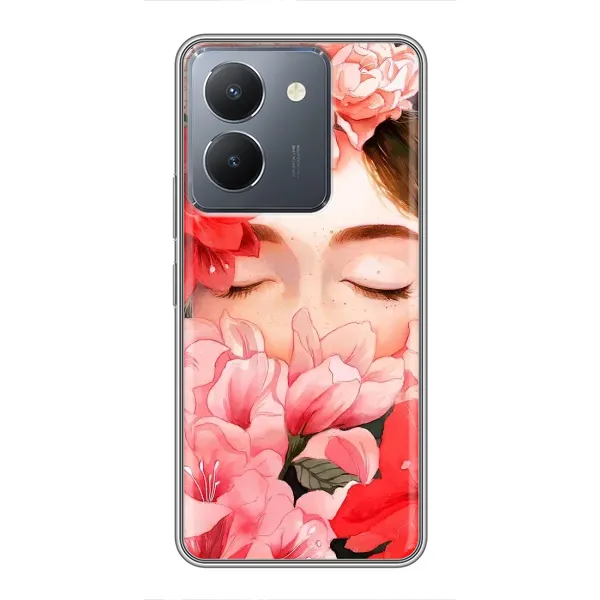 Чехол с принтом «Глаза в цветах» для Vivo Y36