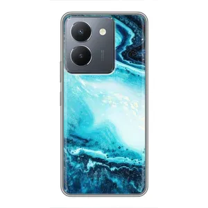 Мраморний чехол на VIVO Y36 (VPrint) (Блакитний мрамор)