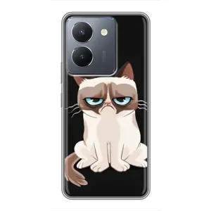 Чохол з принтом для VIVO Y36 (AlphaPrint) Модні коти (Сумний кіт)