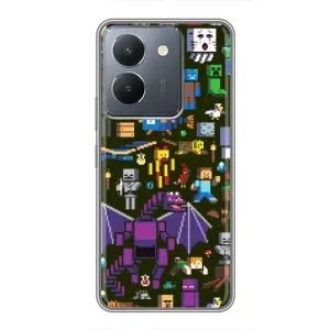 Чохол Майнкрафт на VIVO Y36 (AlphaPrint) Minecraft (Колаж Майнкрафт)