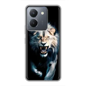 Чехол с картинкой «Хищники» для VIVO Y36 (Лев в темноте)
