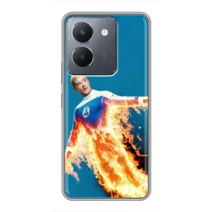 Чохол з принтом Фантастична четвірка для VIVO Y36 (Людина-факел у вогні)
