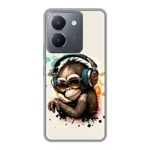 Чохол з Мавпами VIVO Y36 - (AlphaPrint) (Макака в навушниках)
