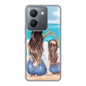 Чохол з друком для VIVO Y36 - (Мама з дитинкою) (AlphaPrint) (Мама з донькою)