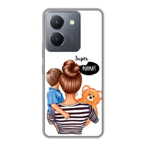 Чохол з друком для VIVO Y36 - (Мама з дитинкою) (AlphaPrint) (Мама з синочком)