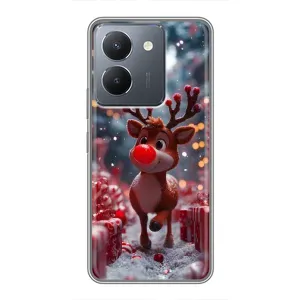 Яркий чехол для Vivo Y36 с Зимними Оленятами (Олень среди подарков)