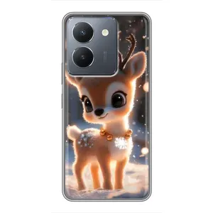 Яркий чехол для Vivo Y36 с Зимними Оленятами (Олененок)