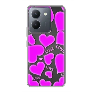 Чехлы для любимой на ВіВО Y36 (VPrint) (Pink hearts)
