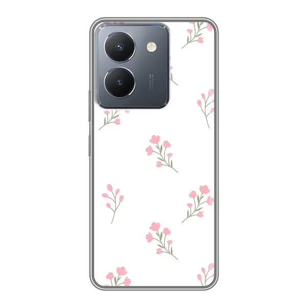 Чехол с принтом «Розовые цветы» для Vivo Y36