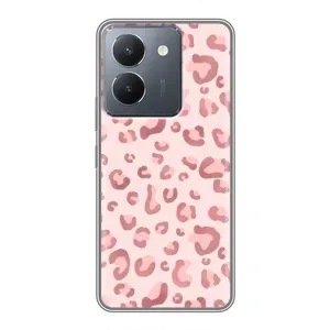 Чехол с розовым рисунком для VIVO Y36 (Розовый леопард)