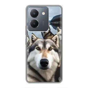 Чохол з Хаскі VIVO Y36 - (AlphaPrint) (Селфі Хаскі)
