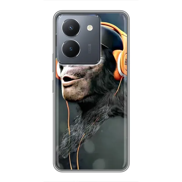 Чехол с принтом «В наушниках» для Vivo Y36
