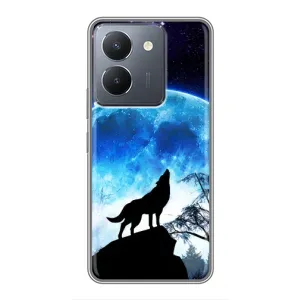 Защитные чехлы для Виво У36 (AlphaPrint) (ХИТ продаж) ВОЛК (Волк на луну)