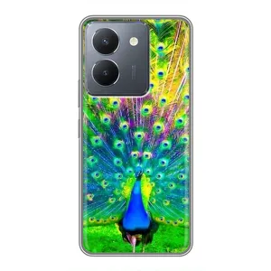 Чехол с птицами на VIVO Y36 (VPrint) (Яркий Павлин)