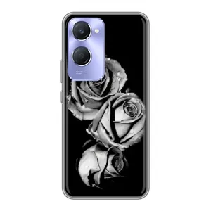 Чехол с принтом «Черная роза» для Vivo Y36c