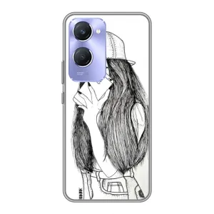Чохол з друком для Vivo Y36c - (Мода) (AlphaPrint) (Фото дівчини)