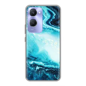 Мраморный чехол на Vivo Y36c (VPrint) (Голубой мрамор)