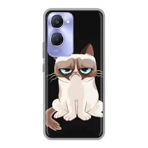 Чохол з принтом для Vivo Y36c (AlphaPrint) Модні коти (Сумний кіт)