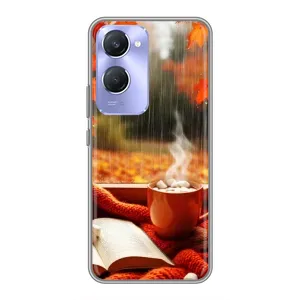 Чехол с уникальным дизайном «Осень с кофе» для Vivo Y36c (Кофе и дождь)