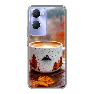 Чехол с уникальным дизайном «Осень с кофе» для Vivo Y36c (Кофе на природе)