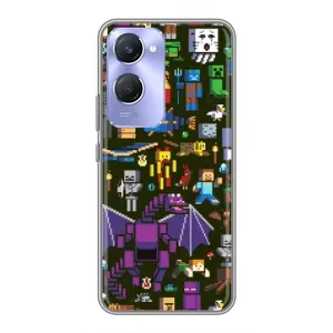 Чохол Майнкрафт на Vivo Y36c (AlphaPrint) Minecraft (Колаж Майнкрафт)
