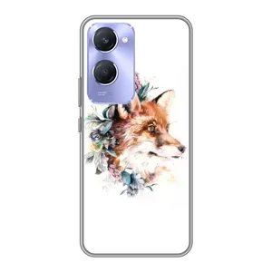 Чехлы с картинкой Лисички для Vivo Y36c (VPrint) (Лисичка в цветочках)