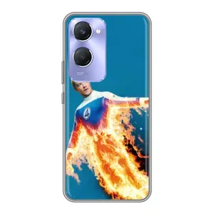 Чохол з принтом Фантастична четвірка для Vivo Y36c (Людина-факел у вогні)
