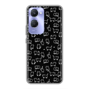 Чохол з принтом для Vivo Y36c (AlphaPrint) Модні коти (Маленькі котики)