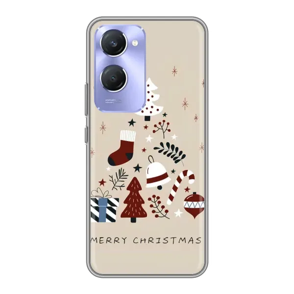 Чехол с принтом «Merry Christmas» для Vivo Y36c