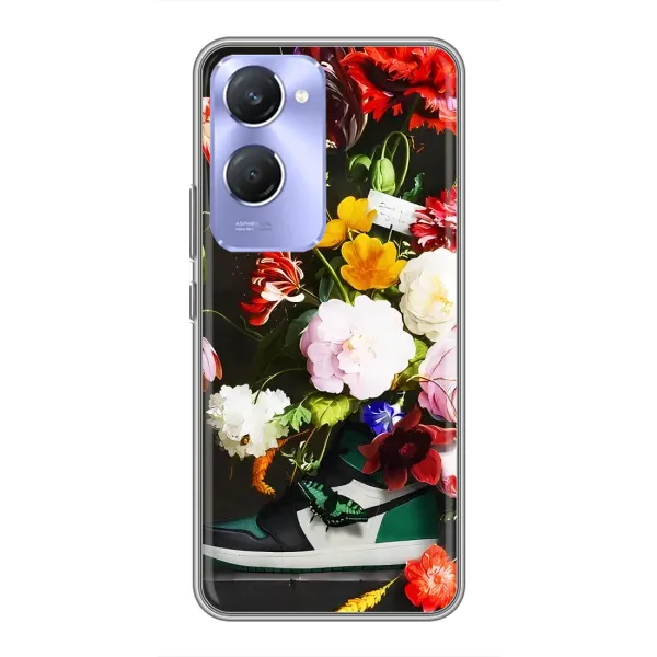 Чехол с принтом «Nike цветы» для Vivo Y36c