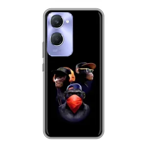 Чехол с Обезьянами Vivo Y36c - (AlphaPrint) (Три обезьяны)