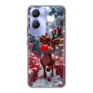 Яркий чехол для Vivo Y36c с Зимними Оленятами (Олень среди подарков)