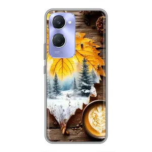 Чехол с уникальным дизайном «Осень с кофе» для Vivo Y36c (Осенне-зимний кофе)