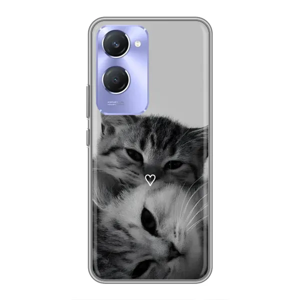 Чохол з принтом «Пара котів» для Vivo Y36c