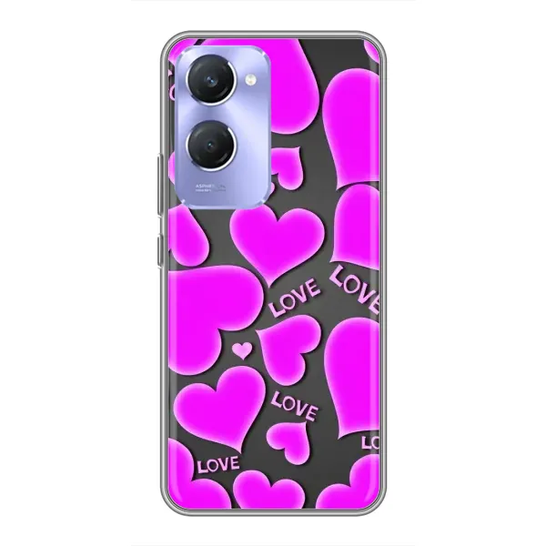 Чехол с принтом «Pink hearts» для Vivo Y36c Чехол с принтом «Pink hearts» для Vivo Y36c