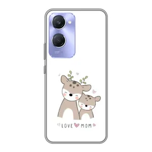 Чохол з принтом «Оленята мама і малюк» для Vivo Y36c