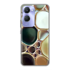 Мраморный чехол на Vivo Y36c (VPrint) (Радужный Мрамор)