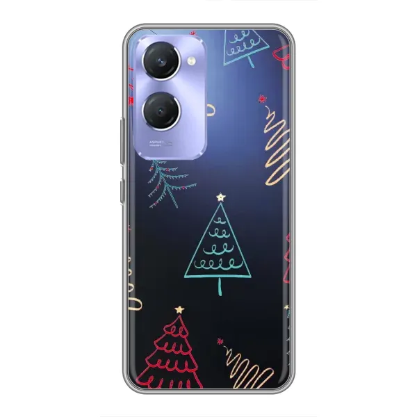 Чехол с принтом «Рождественские елки» для Vivo Y36c
