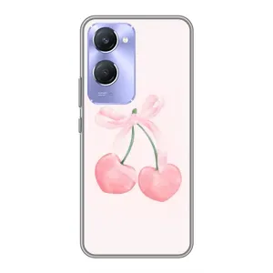 Чехол с розовым рисунком для Vivo Y36c (Розовые вишни)
