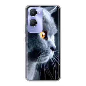 Чохли з Котиками для Vivo Y36c (VPrint) (Сірий Кіт)