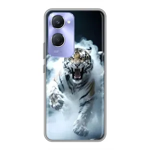 Чохол з картинкою 'Хижаки' для Vivo Y36c (Білий тигр у диму)