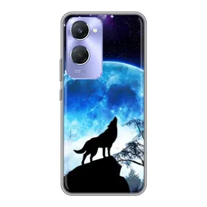 Защитные чехлы для Виво В36с (AlphaPrint) (ХИТ продаж) ВОЛК (Волк на луну)