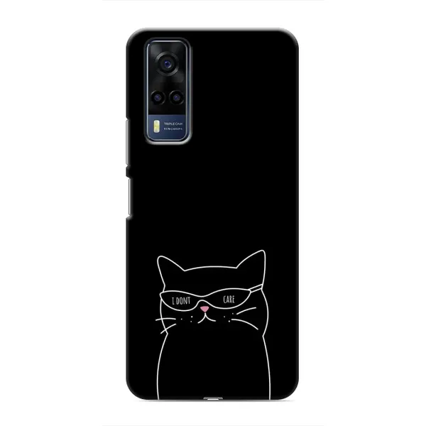 Чохол з принтом «Байдужий кіт» для Vivo Y51 (2020)