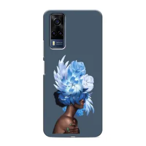 Чехлы (ART) Цветы на Vivo Y51 (2020) (VPrint) (Цветы на голове)